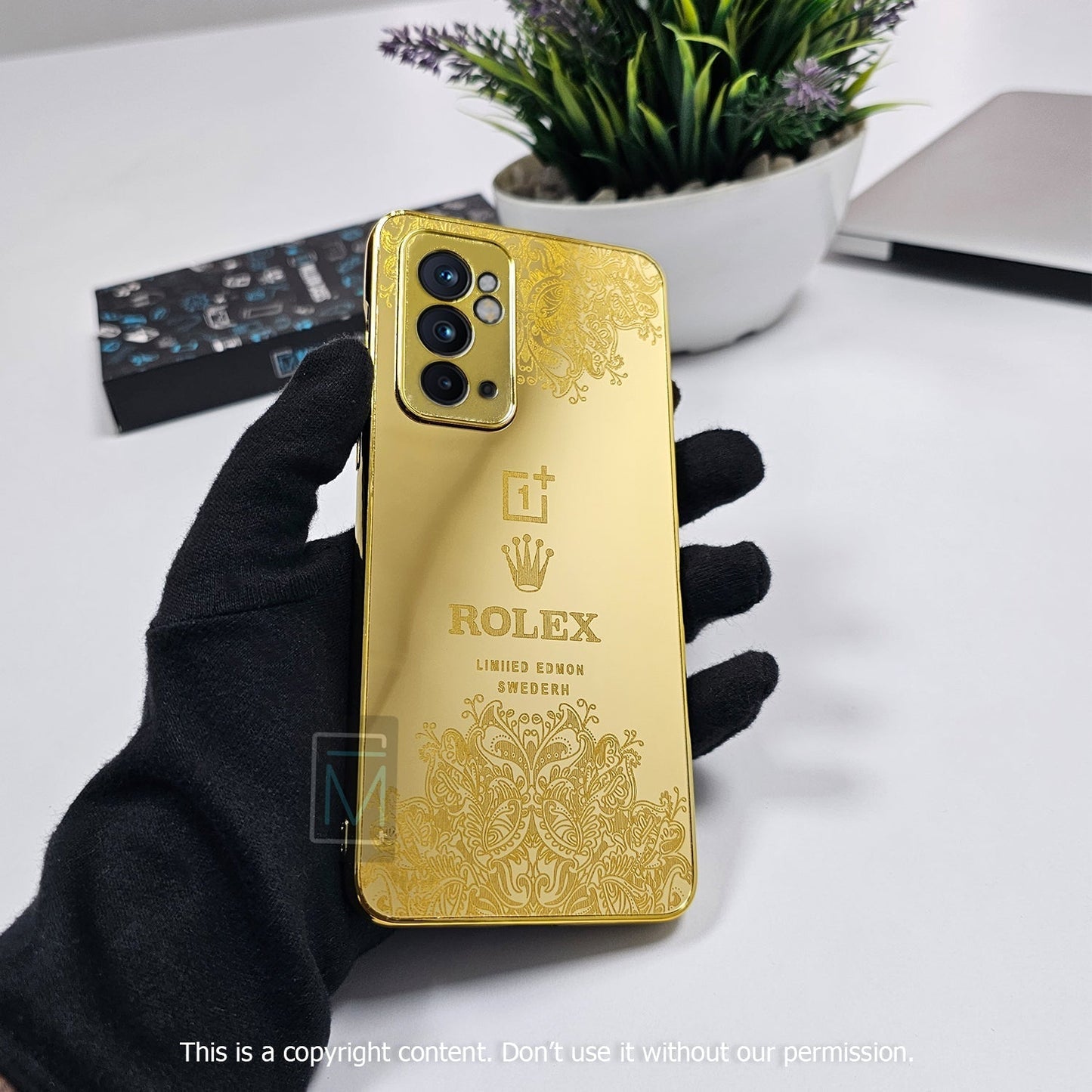 Crafted Gold Luxurious Camera Protective Case - OnePlus