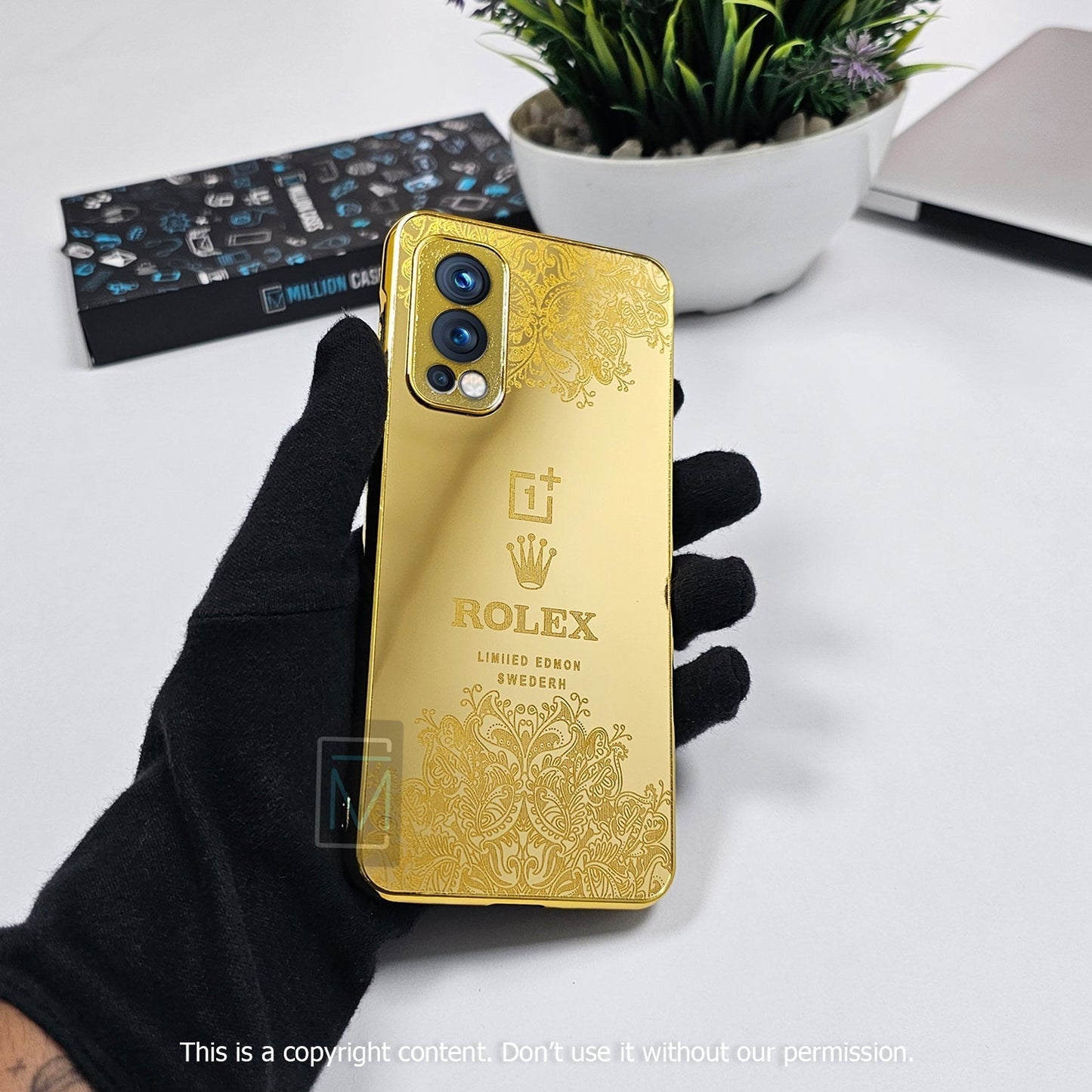 Crafted Gold Luxurious Camera Protective Case - OnePlus