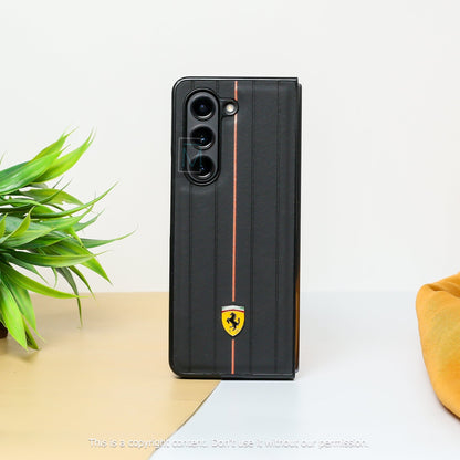 Galaxy Z Fold5 Ferrari Logo Suitcase Line Design case