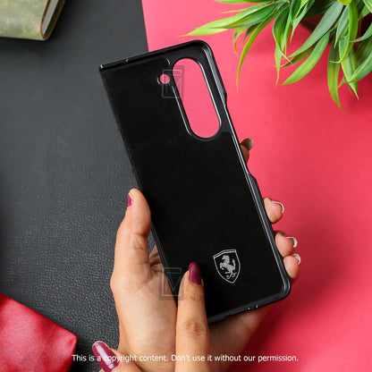 Galaxy Z Fold5 Speed Edition Ferrari Leather Case