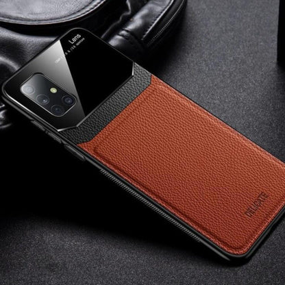 Sleek Slim Leather Glass Case - Samsung