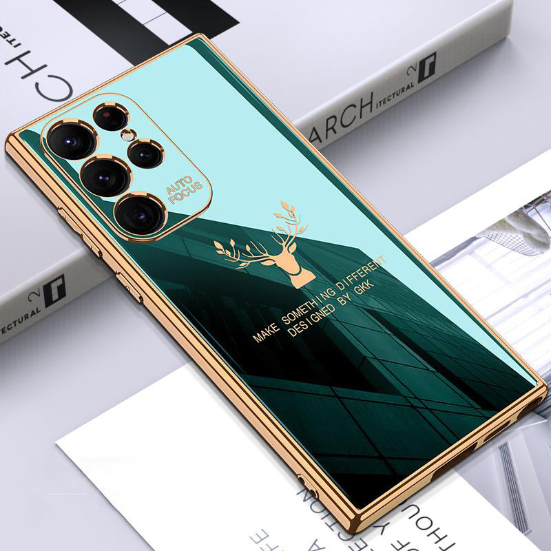 Galaxy Z Flip5 Electroplating Deer Print Soft Case