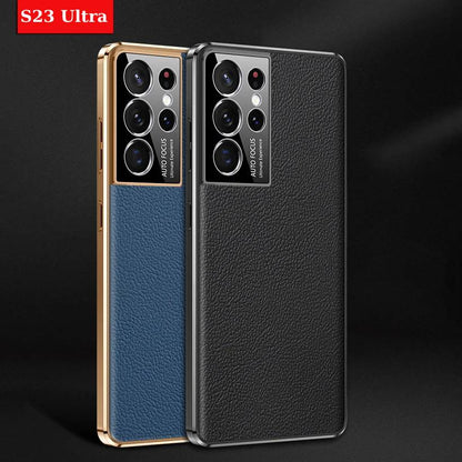 Luxury Leather Electroplate Frame Case