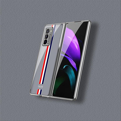 Galaxy Z Fold2 Luxury Colored Strap Glass Case