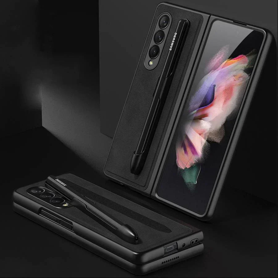 Galaxy Z Fold3 S-Pen Holder Leather Case