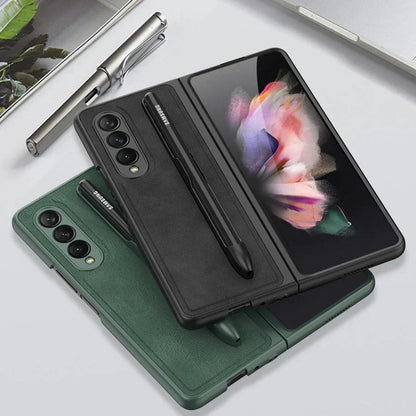 Galaxy Z Fold3 S-Pen Holder Leather Case