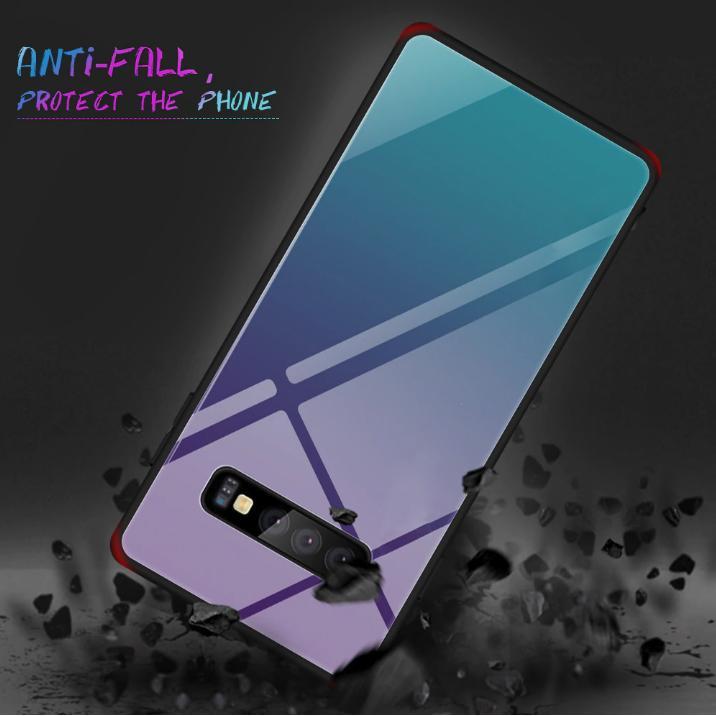 Galaxy S10 Plus Gradient Soft Edge Glass Back Case