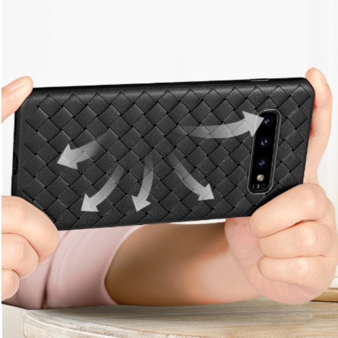 Henks ® Galaxy S10 Plus Ultra-thin Grid Weaving Case