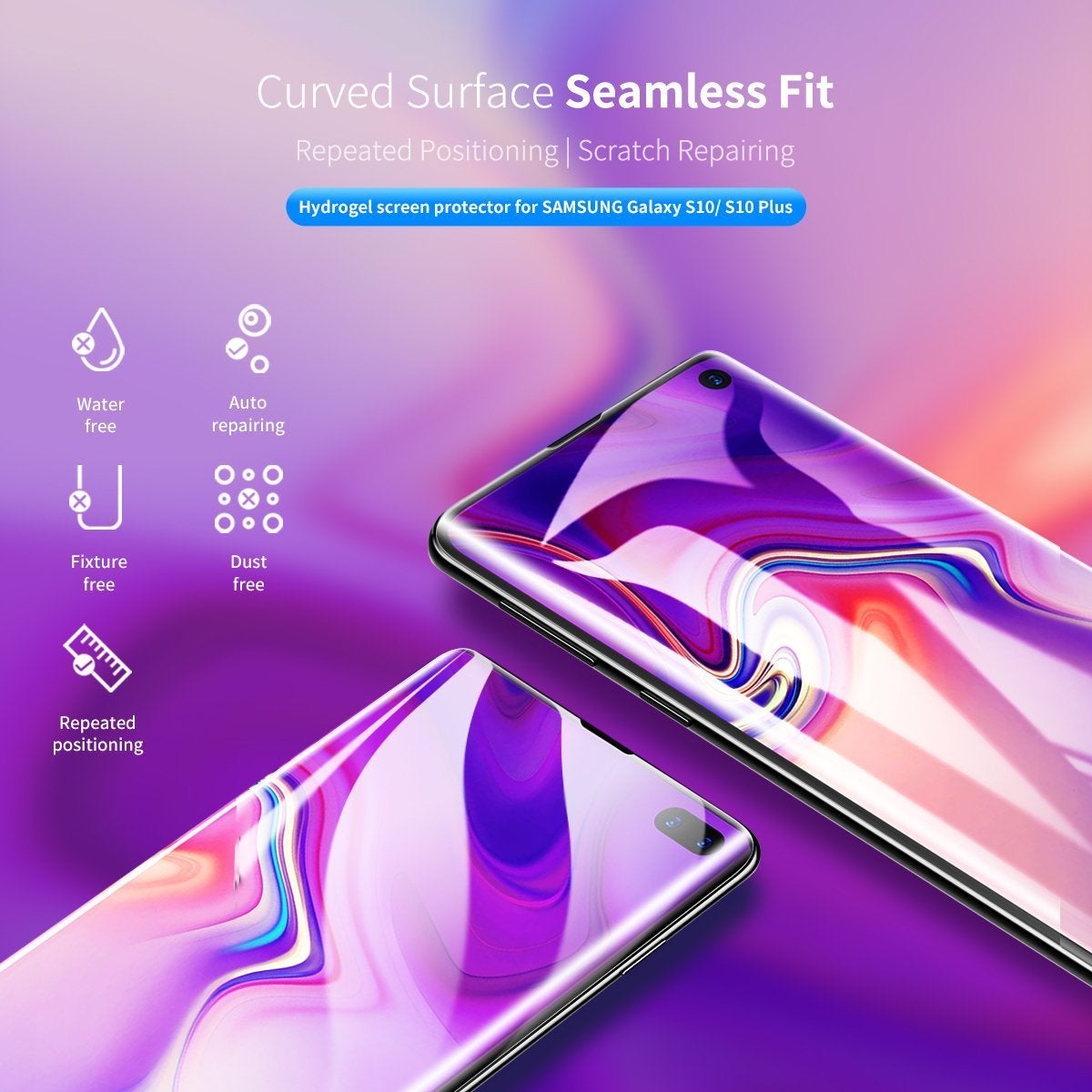 Baseus ® Galaxy S10 Full-Screen Curved Soft Screen Protector Film