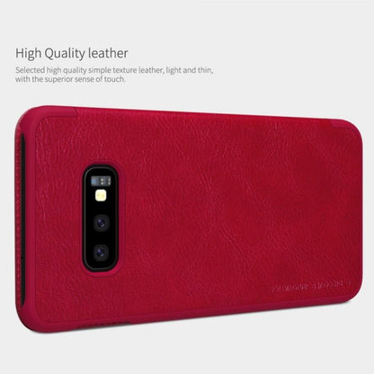 Galaxy S10e Genuine QIN Leather Flip Case