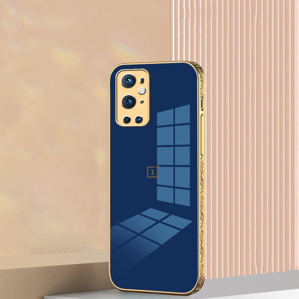 OnePlus 9 Pro Embossed TPU Gold Edge Design Case