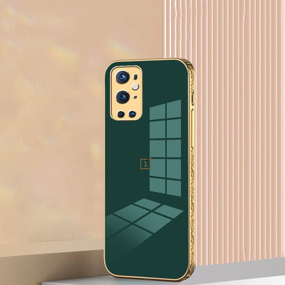 OnePlus 9 Pro Embossed TPU Gold Edge Design Case