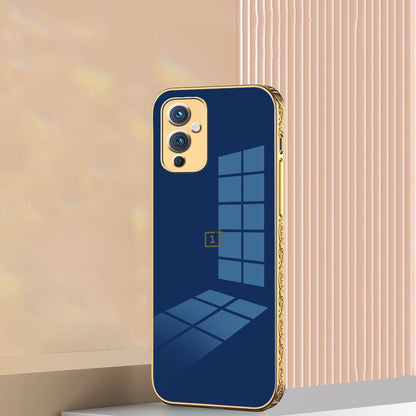 OnePlus 9 Embossed TPU Gold Edge Design Case