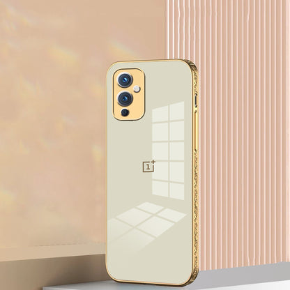 OnePlus 9 Embossed TPU Gold Edge Design Case