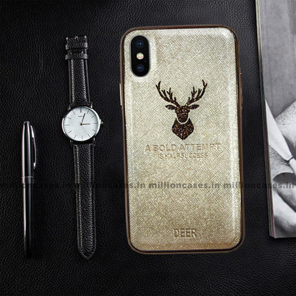 iPhone XS Max Sparkling Deer Pattern Soft Edge Case