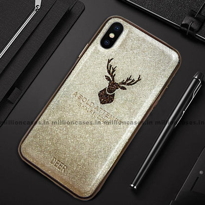 iPhone XS Max Sparkling Deer Pattern Soft Edge Case