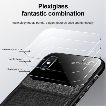 iPhone X Series Sleek Slim Leather Glass Case