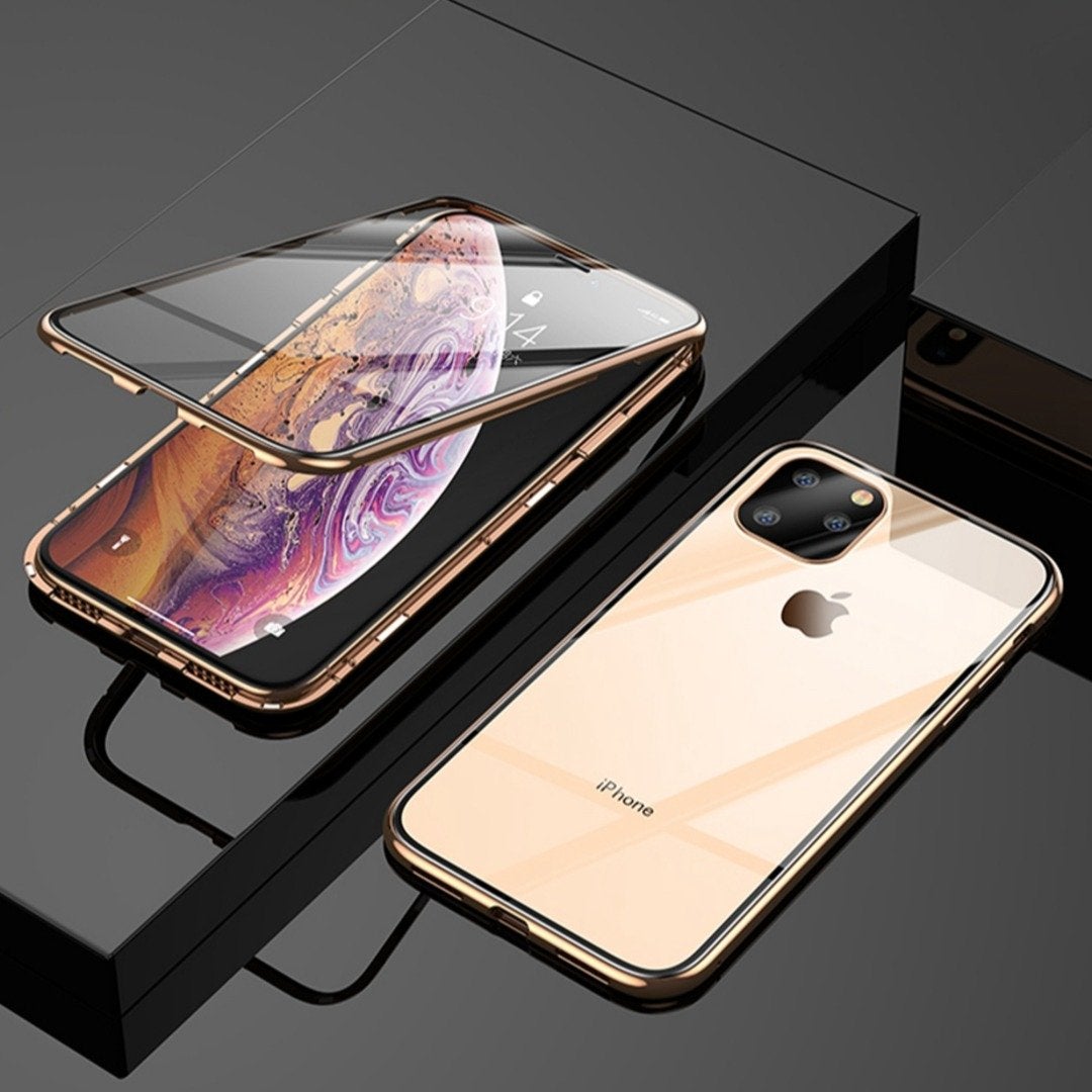 iPhone 11 Series Electronic Auto-Fit (Front+ Back) Glass Magnetic Case