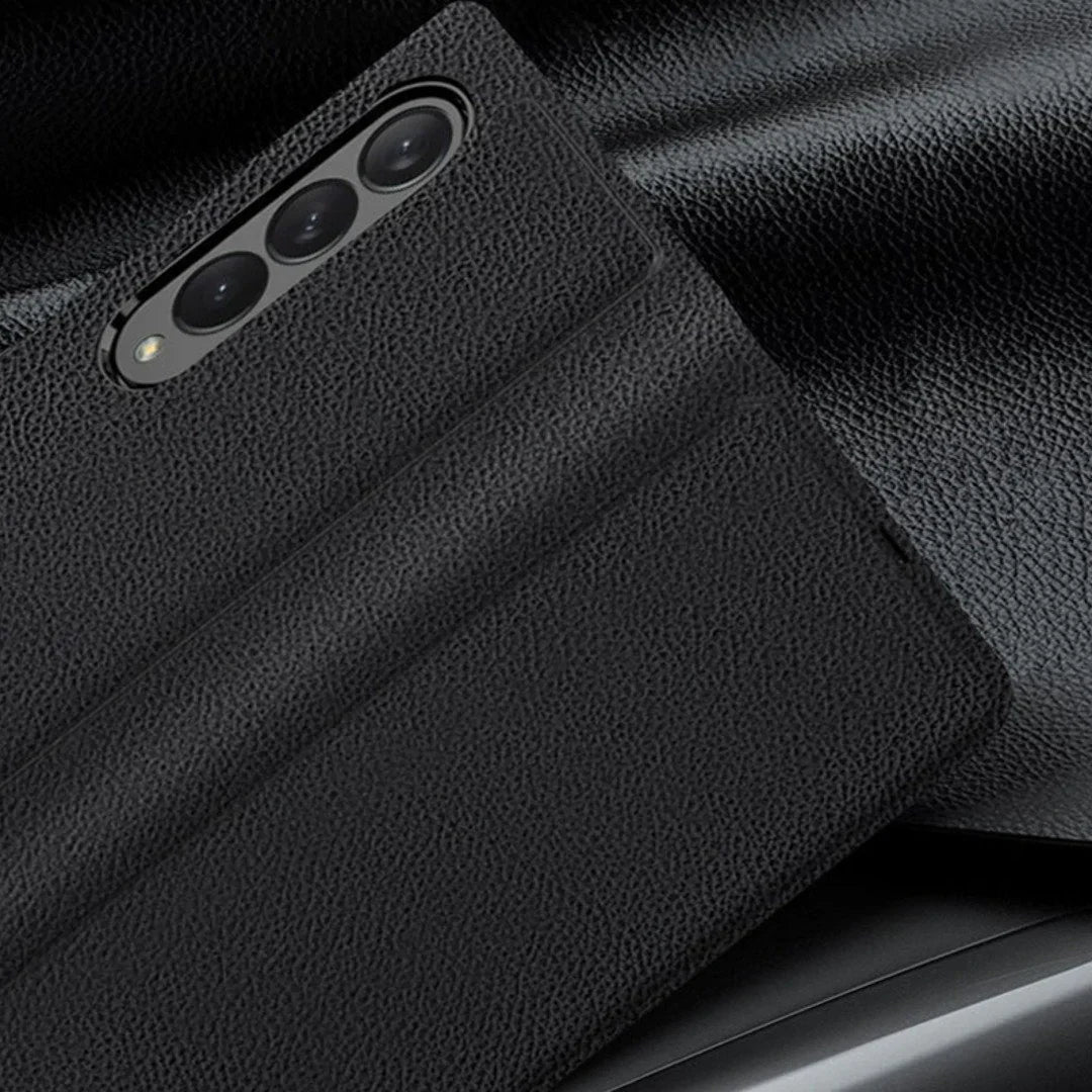 Galaxy Z Fold3 Leather Texture Flip Case