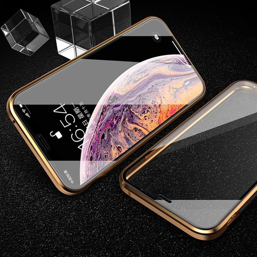 iPhone 11 Series Electronic Auto-Fit (Front+ Back) Glass Magnetic Case