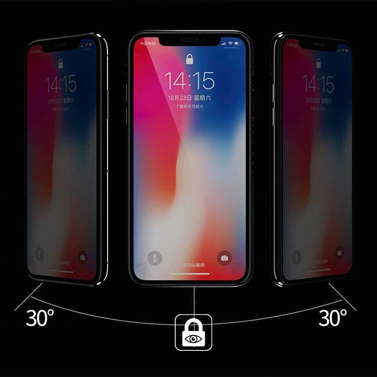 iPhone X Privacy Tempered Glass Screen Protector [Anti-Spy Glass]