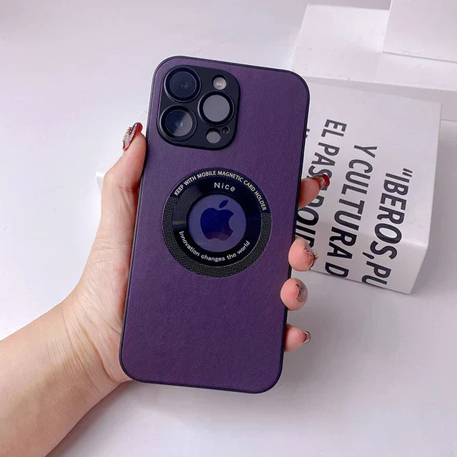 Luxury Leather Matte Case for iPhone