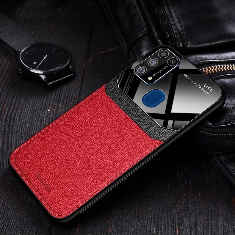 Galaxy F41 Sleek Slim Leather Glass Case