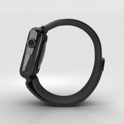 Coteetci ® Magnetic Aluminium Strap for Apple Watch [42/44MM] - Black