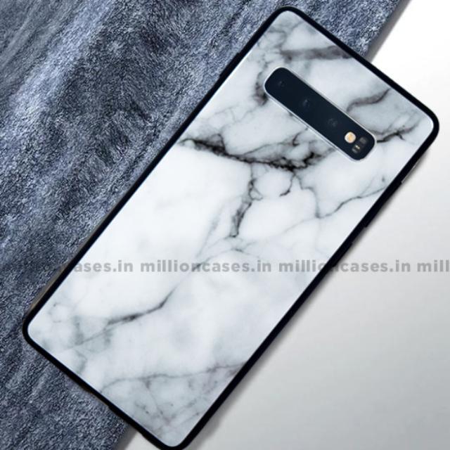 Galaxy S10 Plus Canvas Marble Texture Dazzle Gloss Case