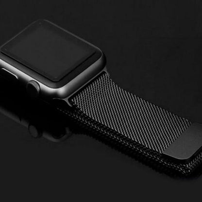 Coteetci ® Magnetic Aluminium Strap for Apple Watch [42/44MM] - Black