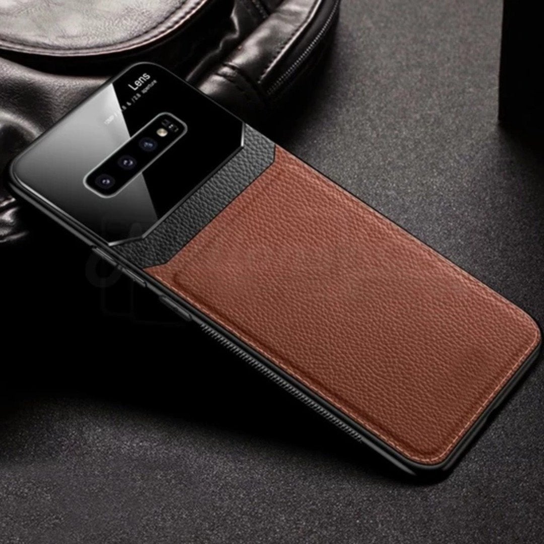 Galaxy Note 8 Sleek Slim Leather Glass Case