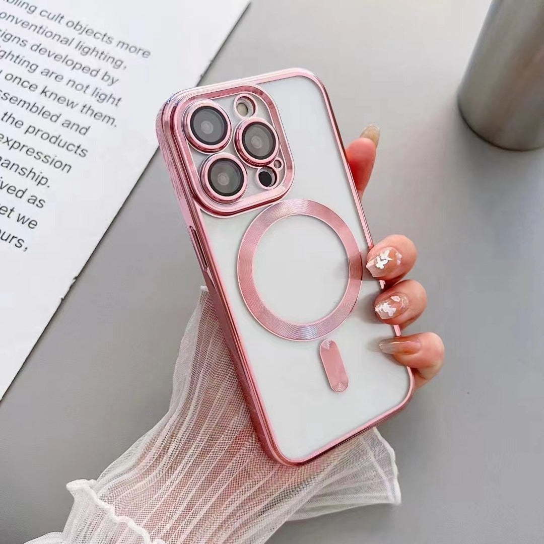 iPhone 15 Series Luxury Magsafe Plating Camera Protection Case