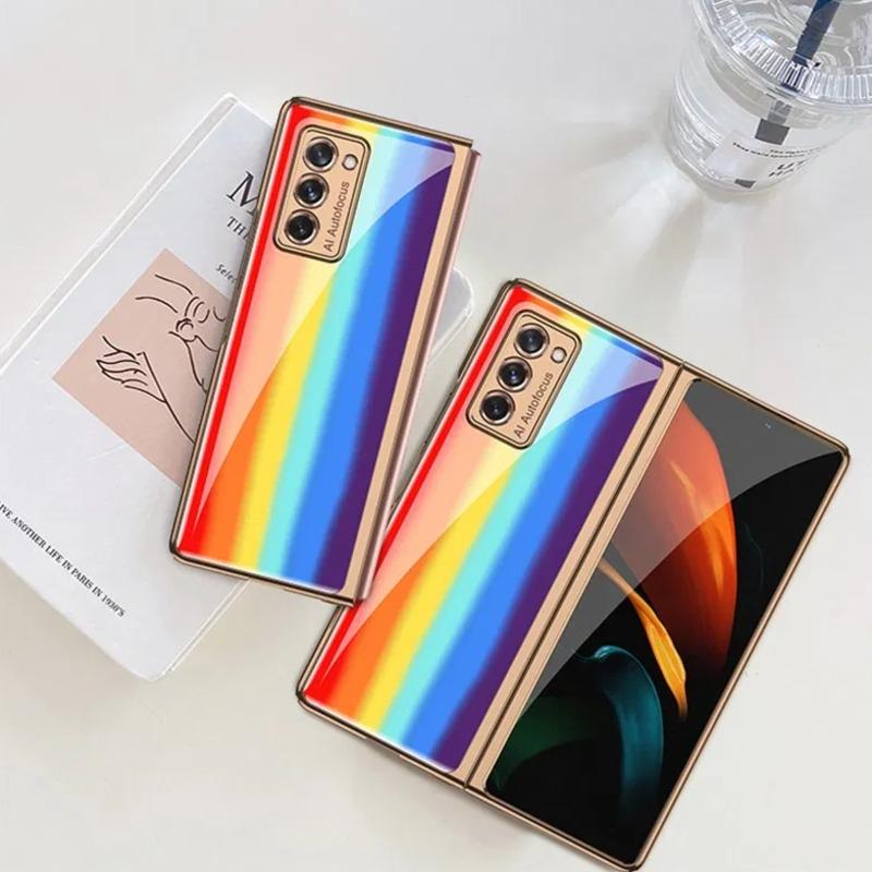 Galaxy Z Fold2 Rainbow Glass Case