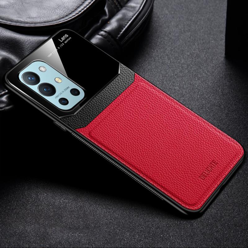 OnePlus 9R Sleek Slim Leather Glass Case