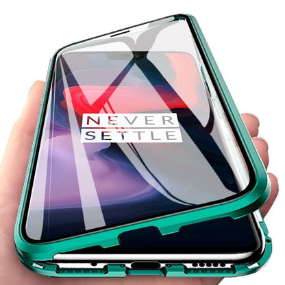 OnePlus Series  Electronic Auto-Fit (Front+ Back) Glass Magnetic Case