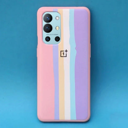 OnePlus 9R Rainbow Liquid Silicone Logo Case