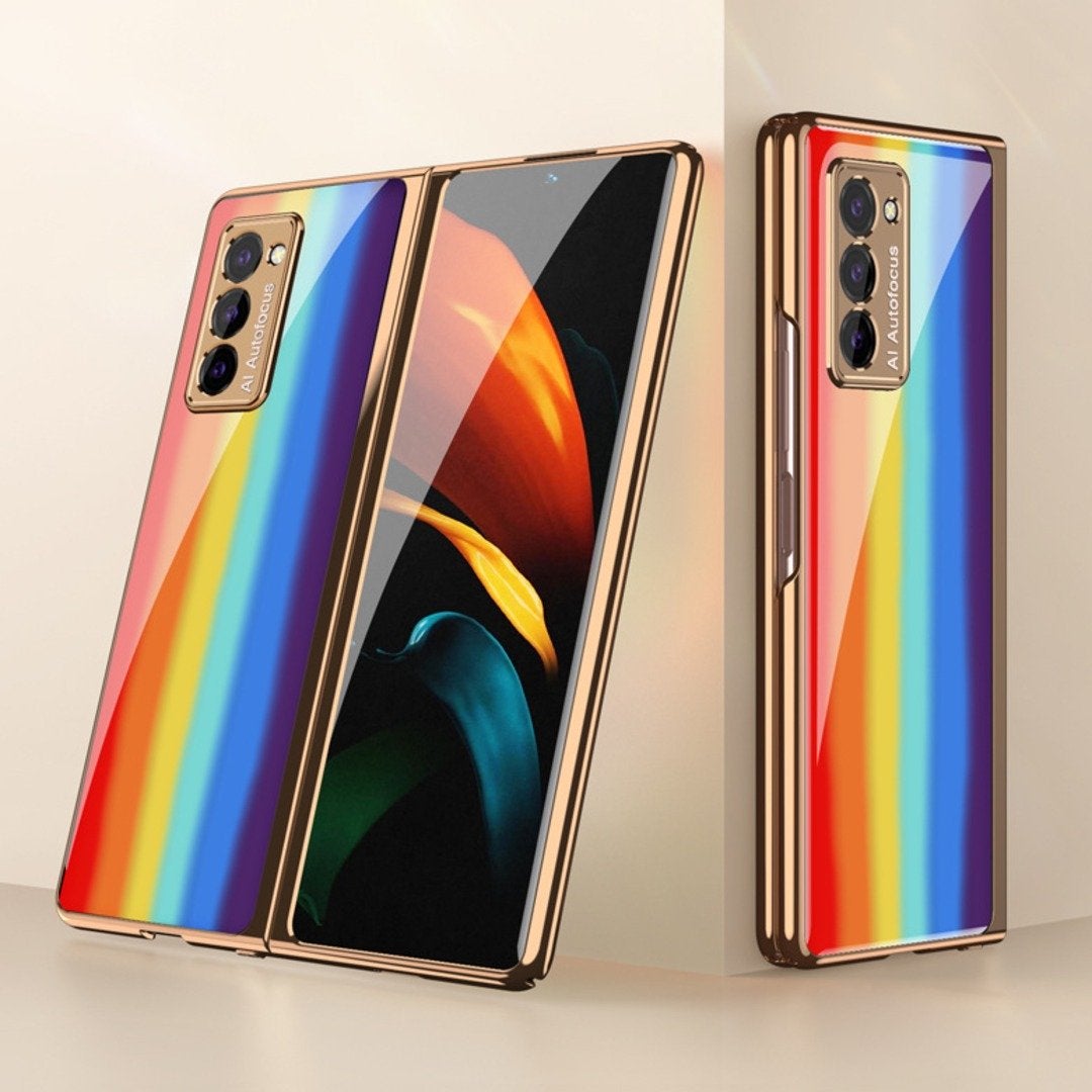 Galaxy Z Fold2 Rainbow Glass Case