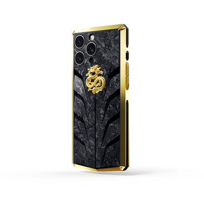 Silver & Gold Dragon iPhone Case