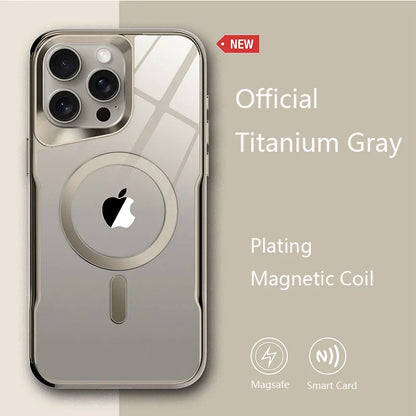 2024 Luxury Plating Magnetic iPhone Case with Magsafe