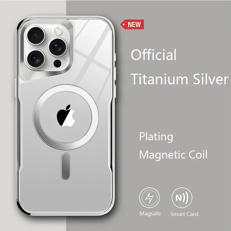 2024 Luxury Plating Magnetic iPhone Case with Magsafe