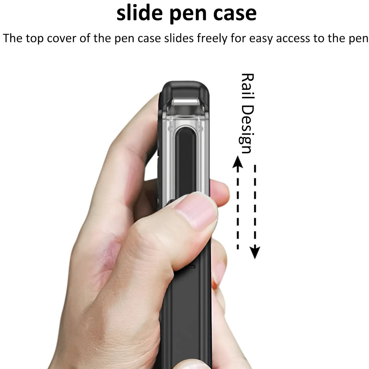 Galaxy Z Fold5 Magnetic Hinge Slide Pen Holder Case