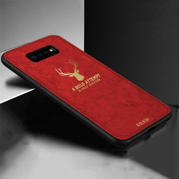 Galaxy S10 Luxury Gold Textured Deer Pattern Soft Case