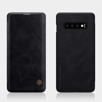 Galaxy S10e Genuine QIN Leather Flip Case