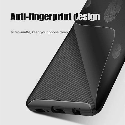 Galaxy S10 Frosted Carbon Fiber Shockproof Soft Case