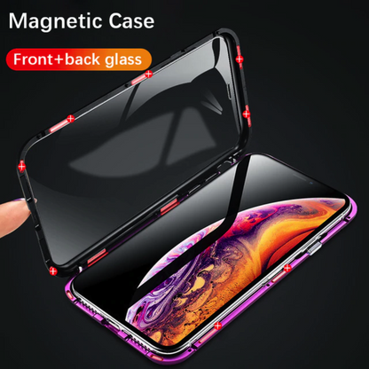 iPhone X Series Electronic Auto-Fit (Front+ Back) Glass Magnetic Case