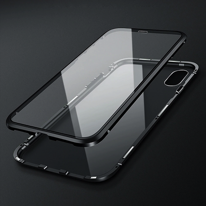 iPhone X Series Electronic Auto-Fit (Front+ Back) Glass Magnetic Case