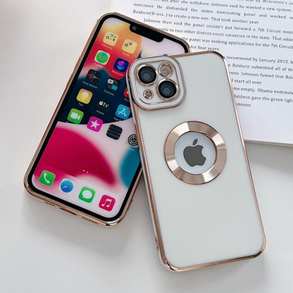 iPhone - Classic Plating Logo Cut Camera Protection Case