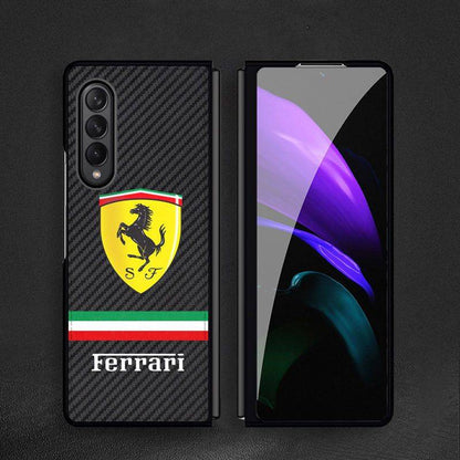 Galaxy Z Fold3 Luxurious Carbon Fiber Glass Case