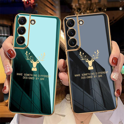 Galaxy Z Flip5 Electroplating Deer Print Soft Case