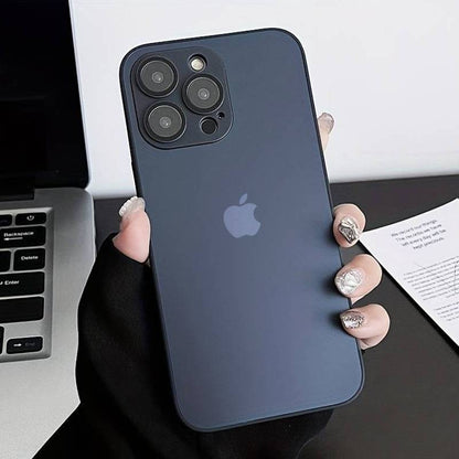 iPhone 15 Series Matte Glass Camera Lens Shell Case